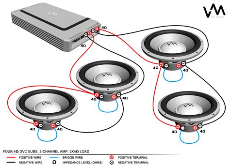 using four channel speaker system with two chanel output